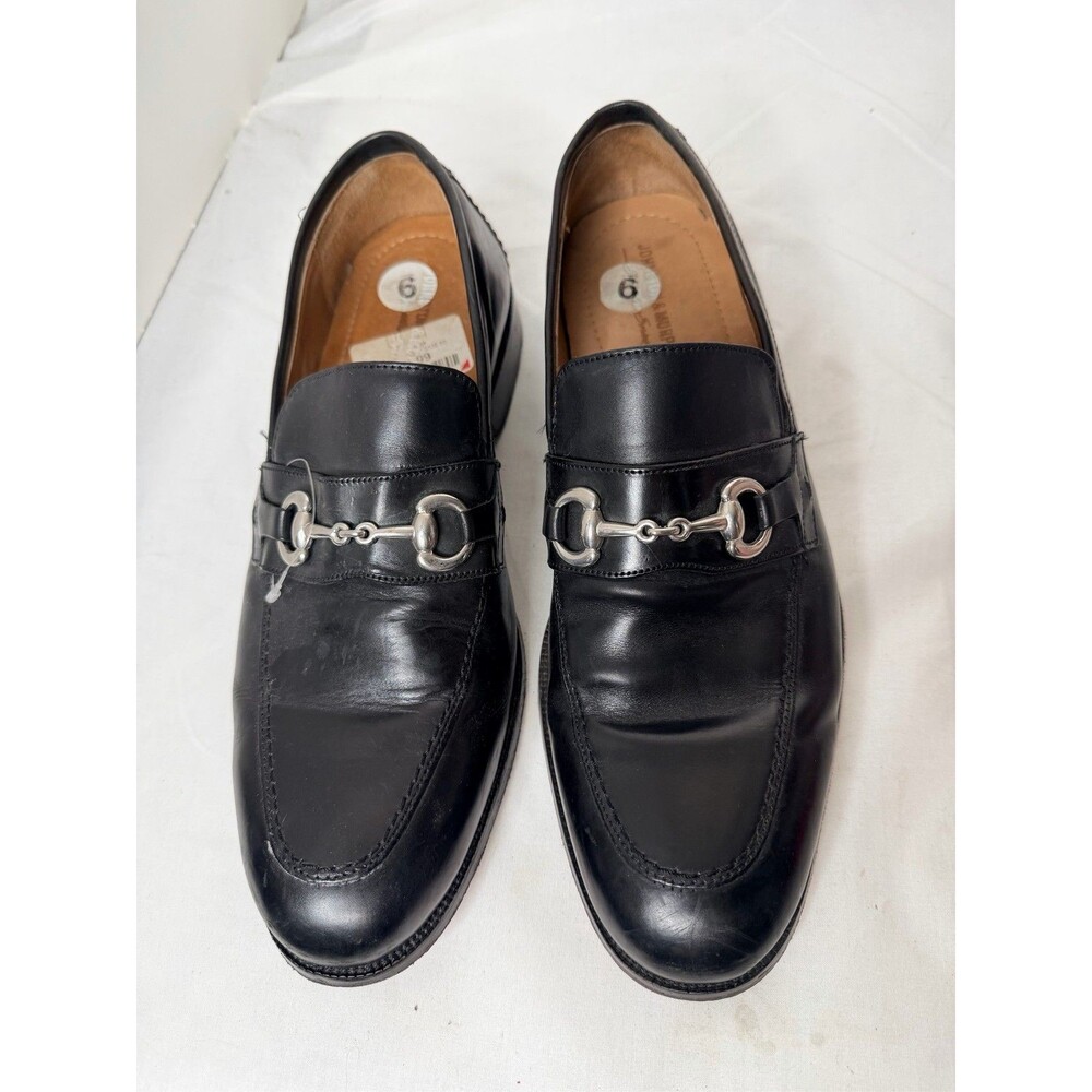 Johnston & Murphy Men's Black Leather Horsebit Loafers Shoes Size 9M